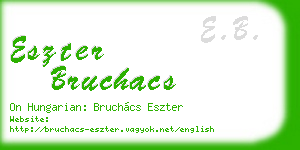 eszter bruchacs business card